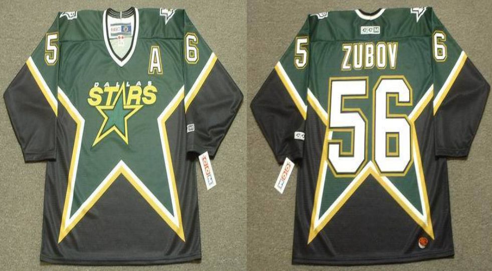2019 Men Dallas Stars #56 Zubov Black CCM NHL jerseys